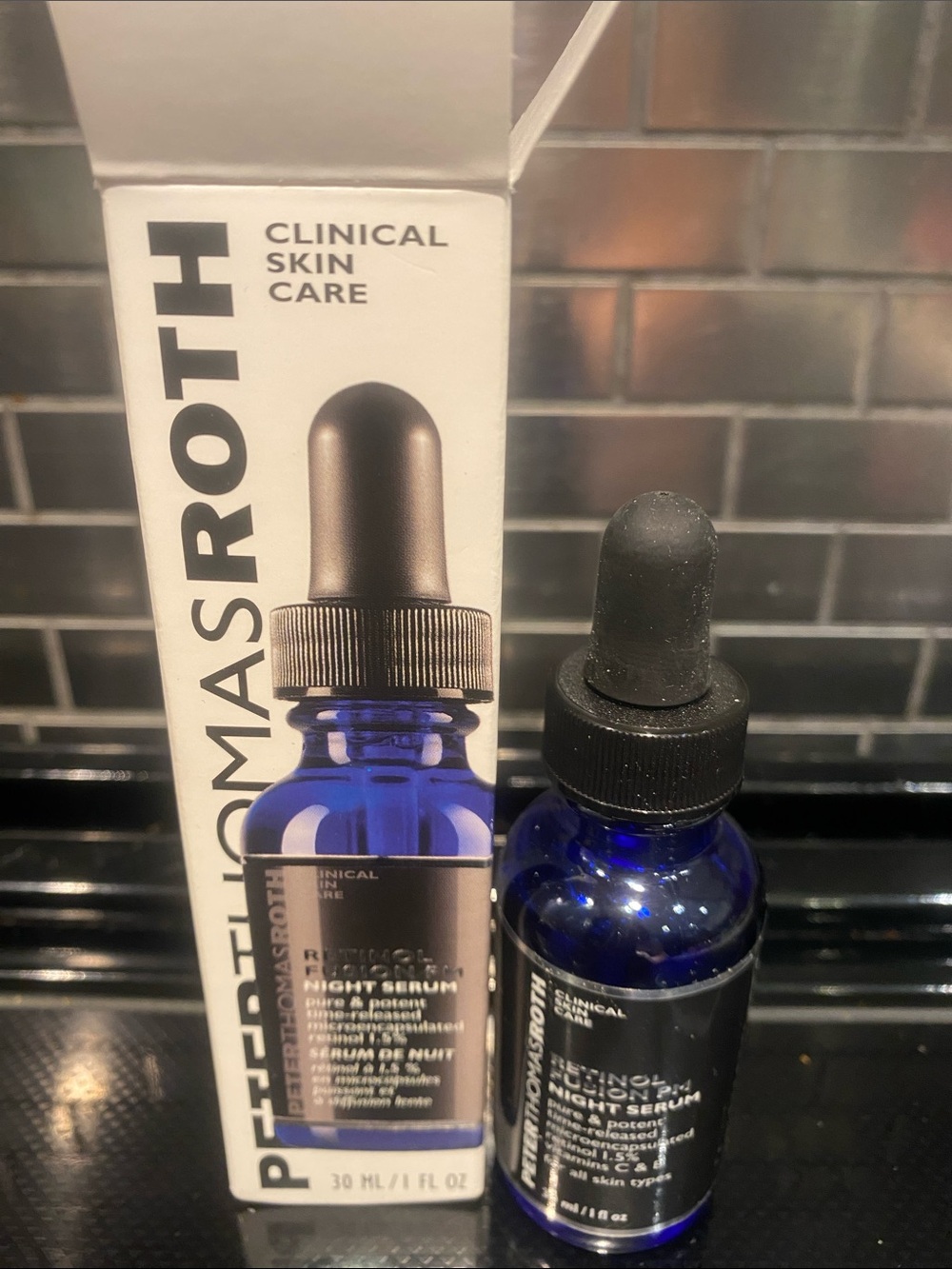 Peter Thomas Roth Blue Retinol Fusion PM Night Serum Bottle